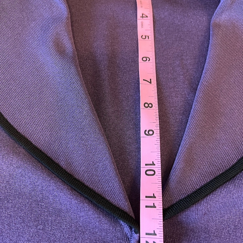 Mistook perfect condition purple knit open jacket with black trim